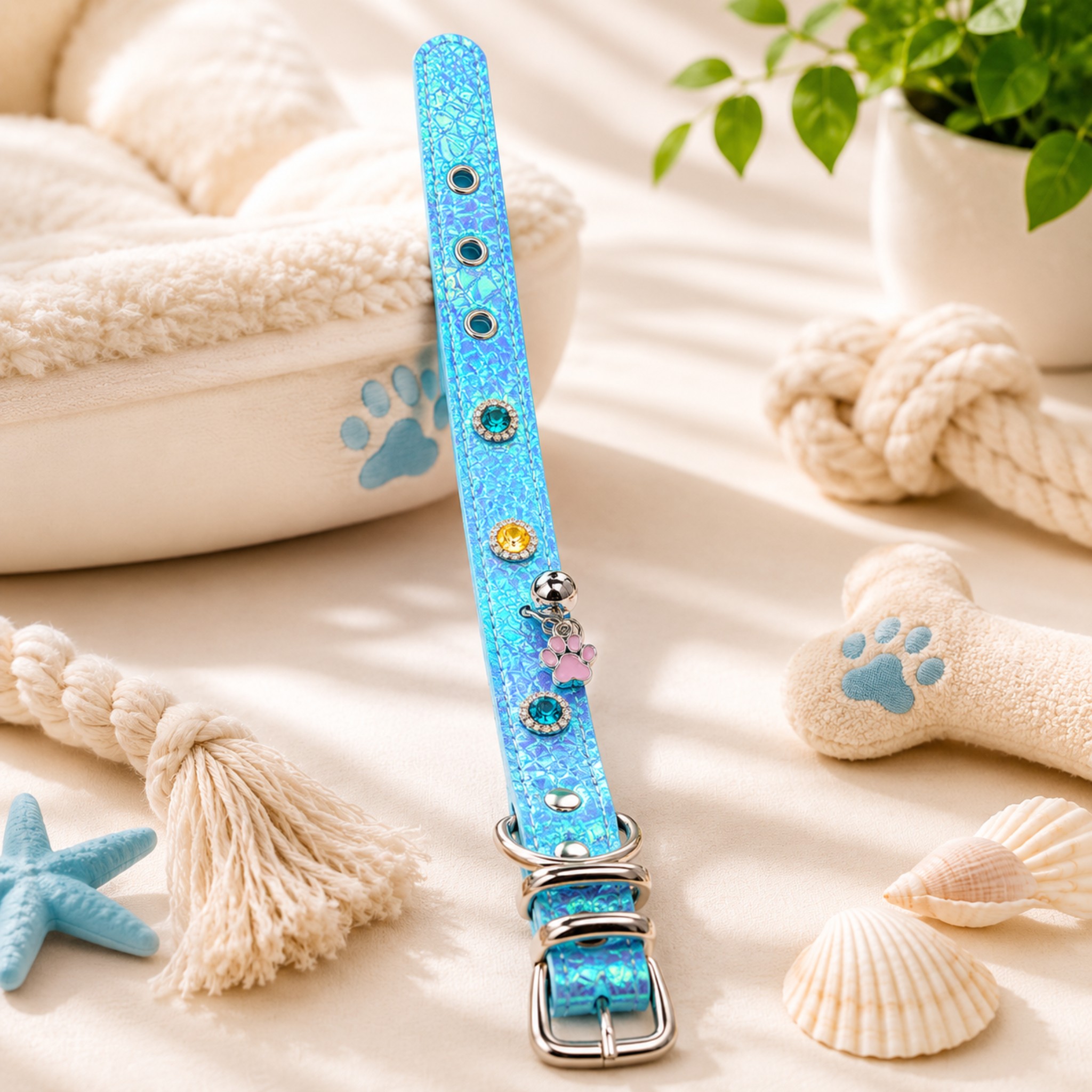 Set Collare e Guinzaglio Eco-Pelle Personalizzabile